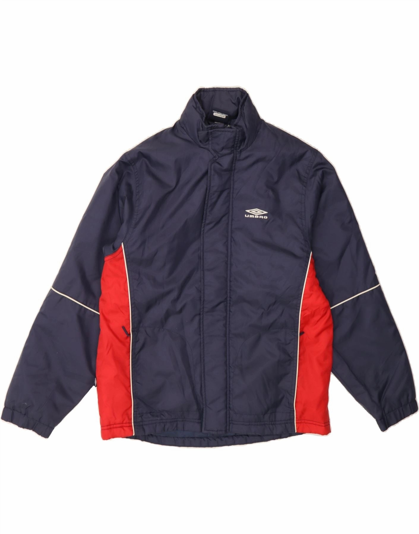UMBRO Boys Windbreaker Jacket 10-11 Years Medium Navy Blue Colourblock Vegan standard size