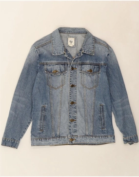 BILLABONG Boys Graphic Denim Jacket 9-10 Years Blue Cotton Essential Warmth Noise Reduced Fabric