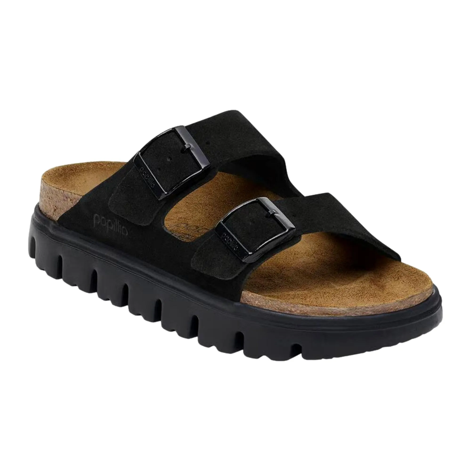 Birkenstock Arizona Pap Chunky Black / Black  1028403 Women's Simple Fit Everyday Footwear