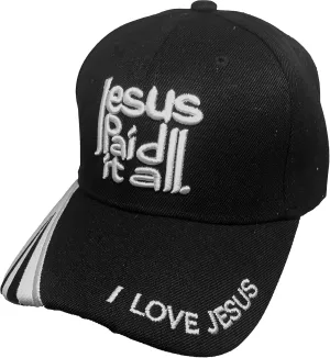 Black Duck Brand "Jesus Paid It" All I Love Jesus Adjustable Baseball Cap (Multiple Colors Available)