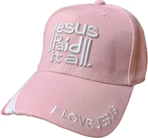 Black Duck Brand "Jesus Paid It" All I Love Jesus Adjustable Baseball Cap (Multiple Colors Available)