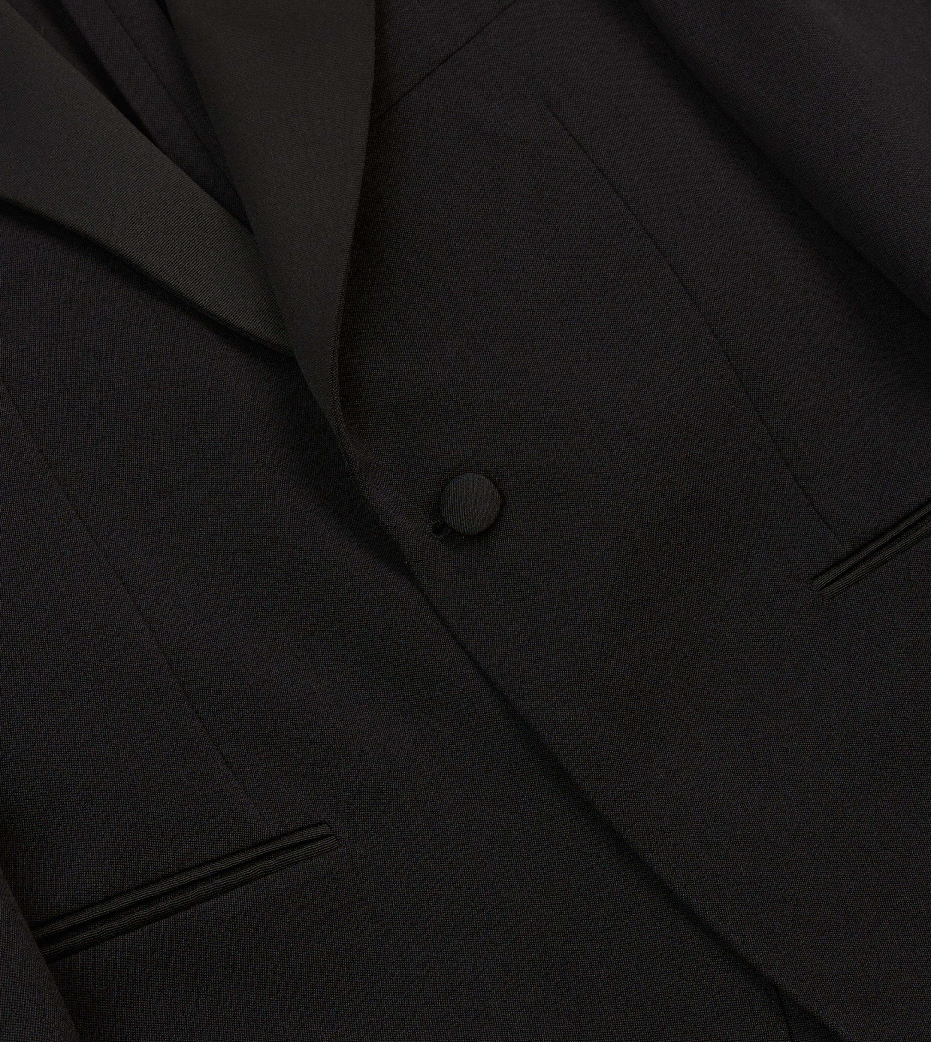 Work Ready Black Barathea Wool Dinner Jacket