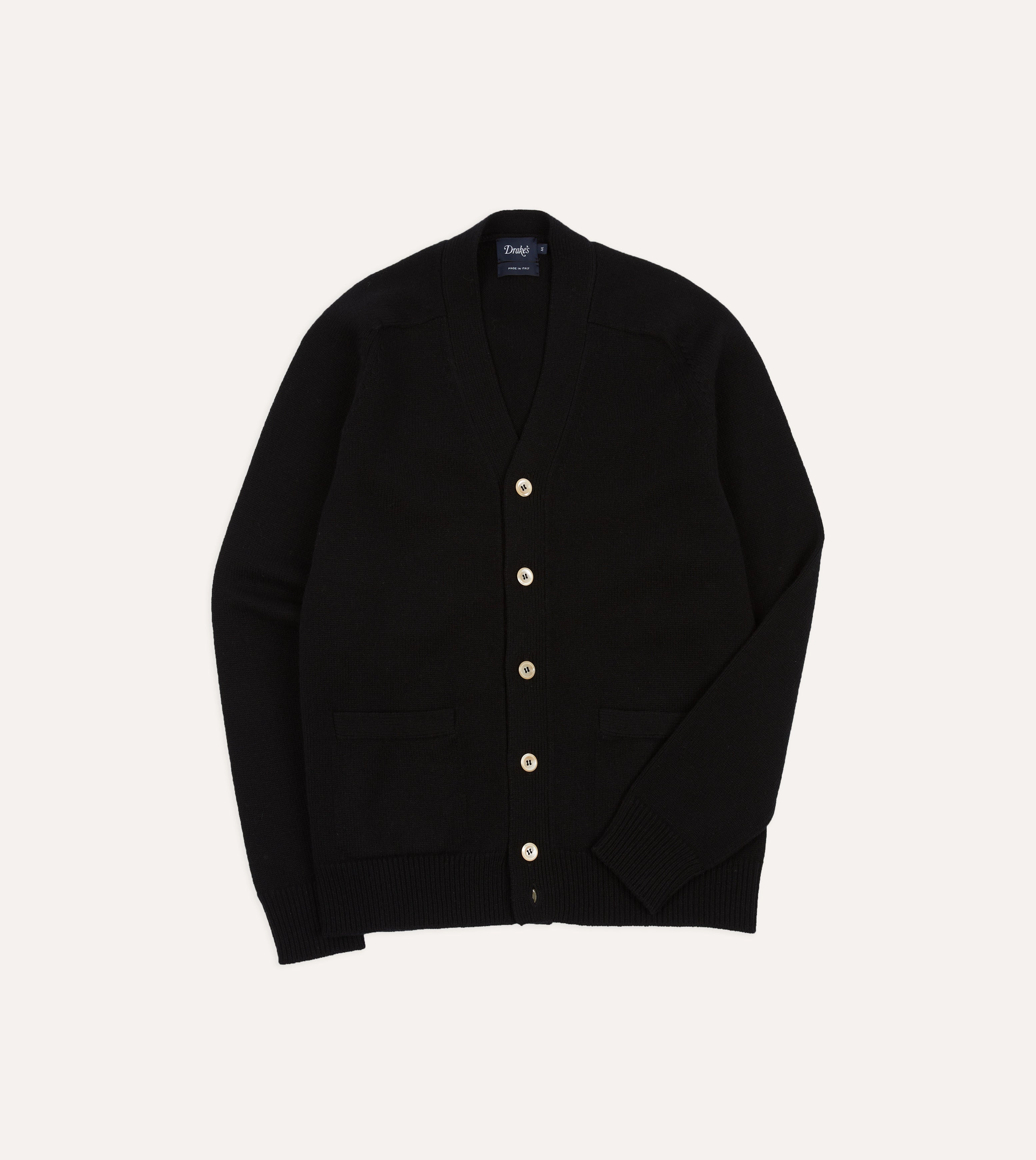 Black Lambswool 6 Button Cardigan Work Outfit