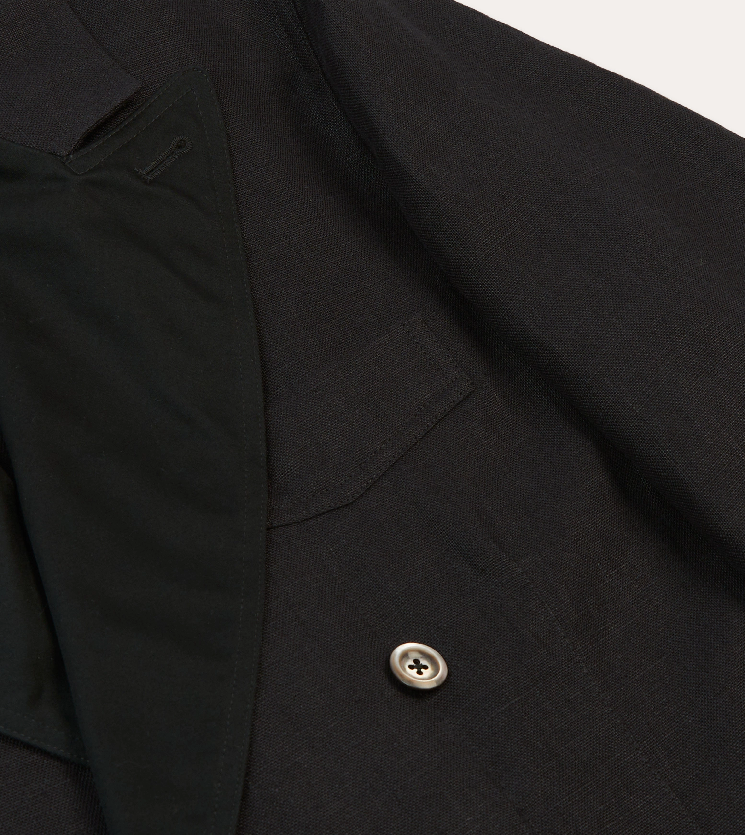 Casual Professional Black Linen Games Mk. V Dinner Jacket