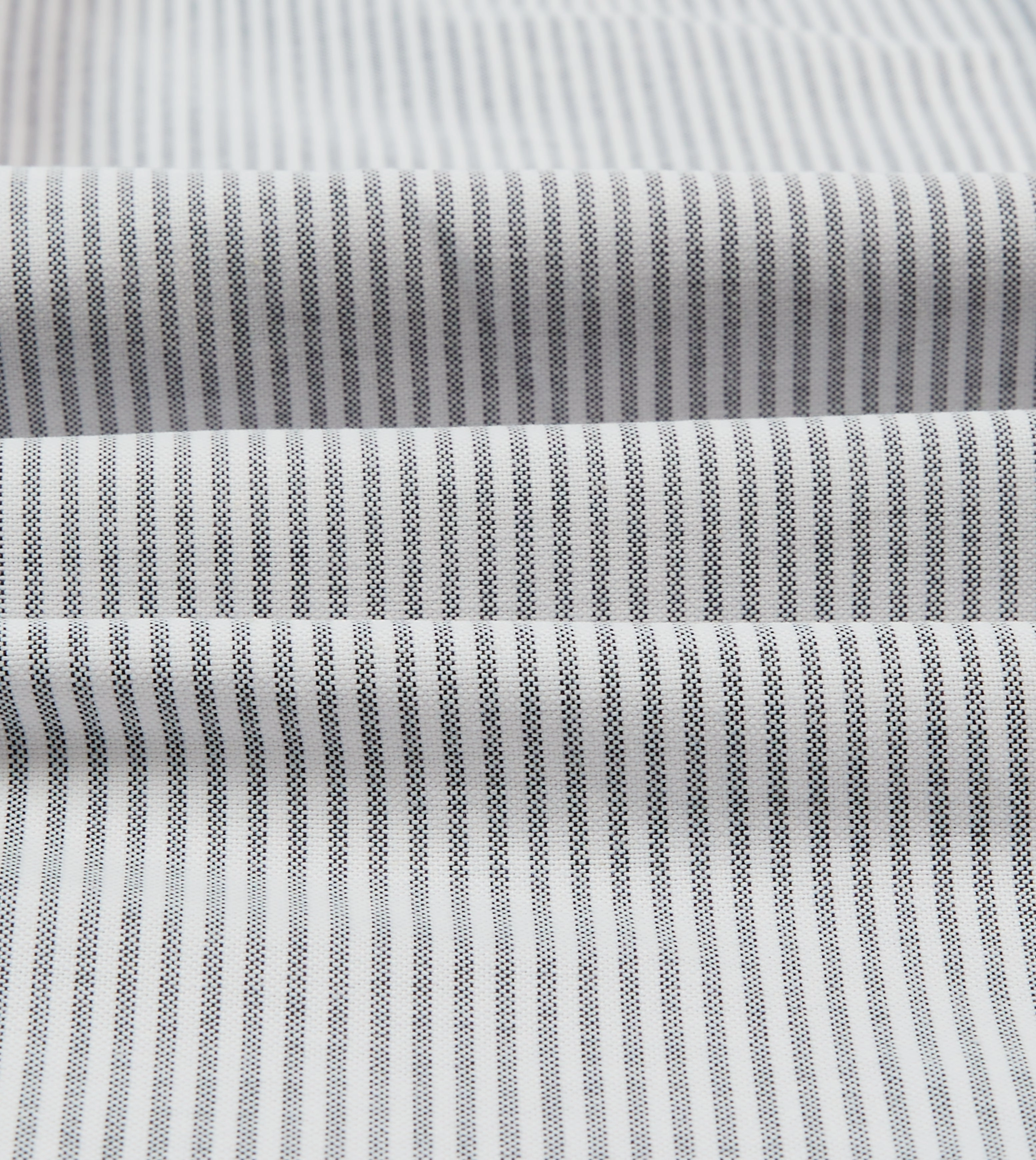 Black Ticking Stripe Cotton Oxford Cloth Button-Down Shirt quick dry Trendy Pattern