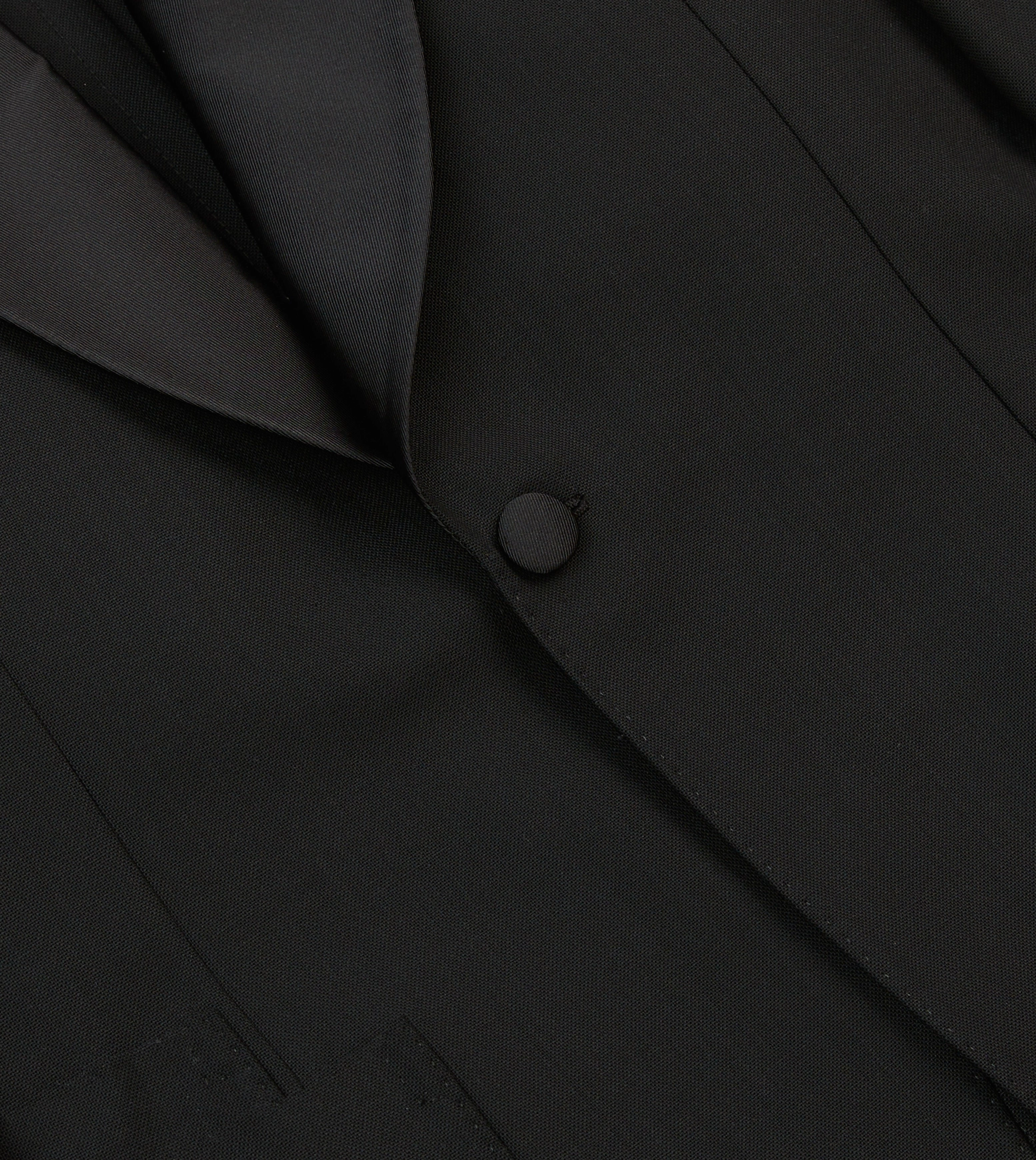 Black Wool Shawl Collar Tuxedo Blazer Timeless Layering