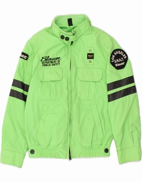 BLAUER Boys Graphic Utility Jacket 5-6 Years Green subtle style