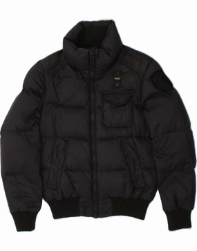 BLAUER Boys Padded Jacket 13-14 Years Black Polyamide PreShrunk Cotton Blend Reunion