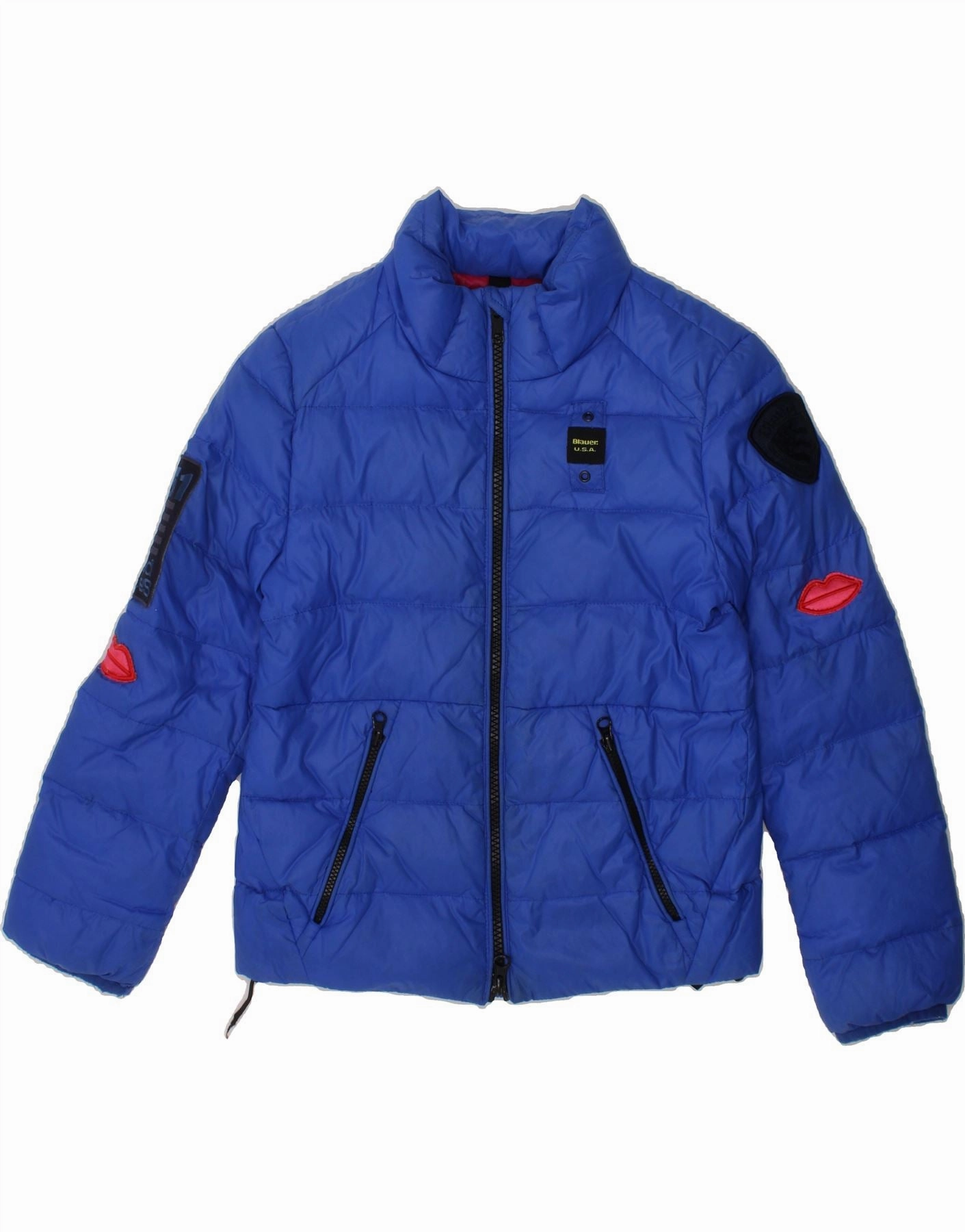 Windproof Wear BLAUER Boys Padded Jacket 7-8 Years Blue Polyamide