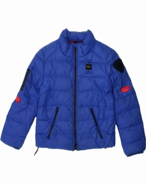 Windproof Wear BLAUER Boys Padded Jacket 7-8 Years Blue Polyamide