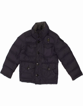 Weather Coat Rugged Outer Shell BLAUER Boys Padded Jacket 7-8 Years Navy Blue Polyamide