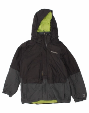 Talent student COLUMBIA Boys Windbreaker Jacket 10-11 Years Small  Grey Colourblock