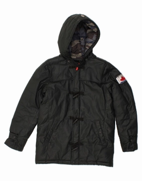 REPLAY Boys Hooded Duffle Jacket 11-12 Years Black Polyester Airy Warmth Cruise