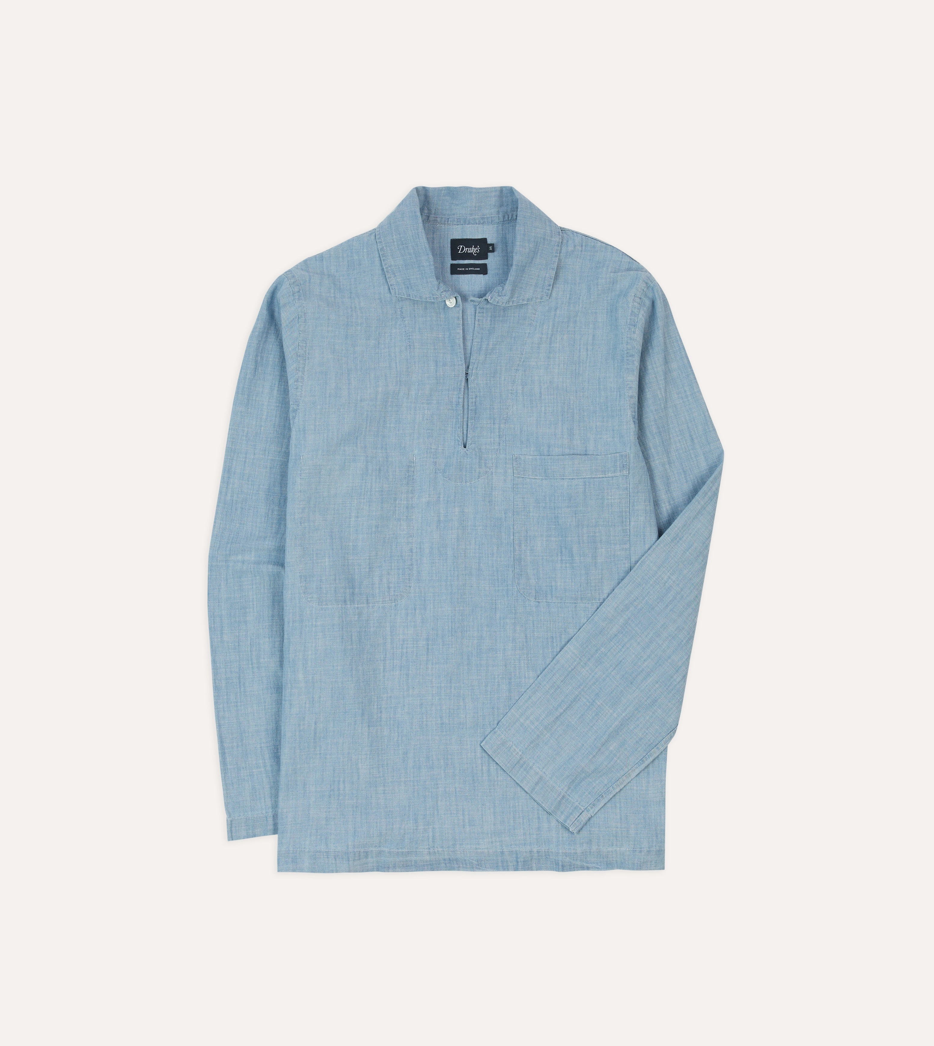 Roomy Cut Blue Chambray Smock