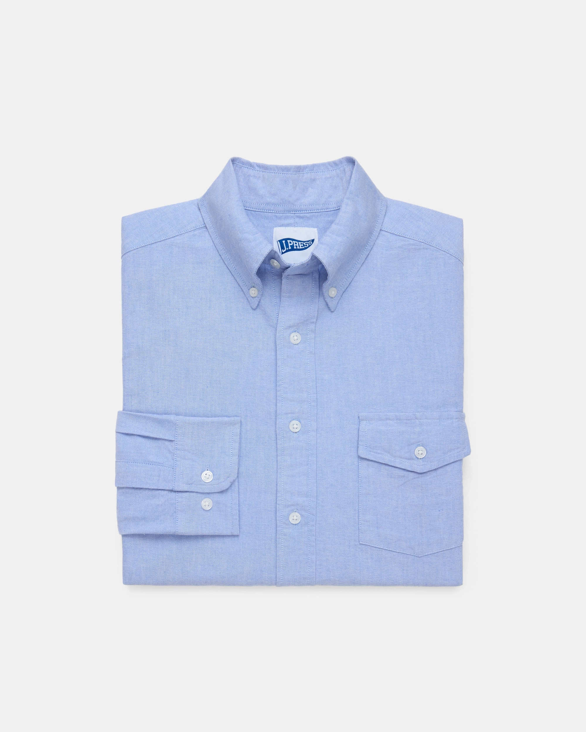 Minimalist Aesthetic Trendsetting Blue Sleeve Stripe Oxford Shirt - Trim Fit
