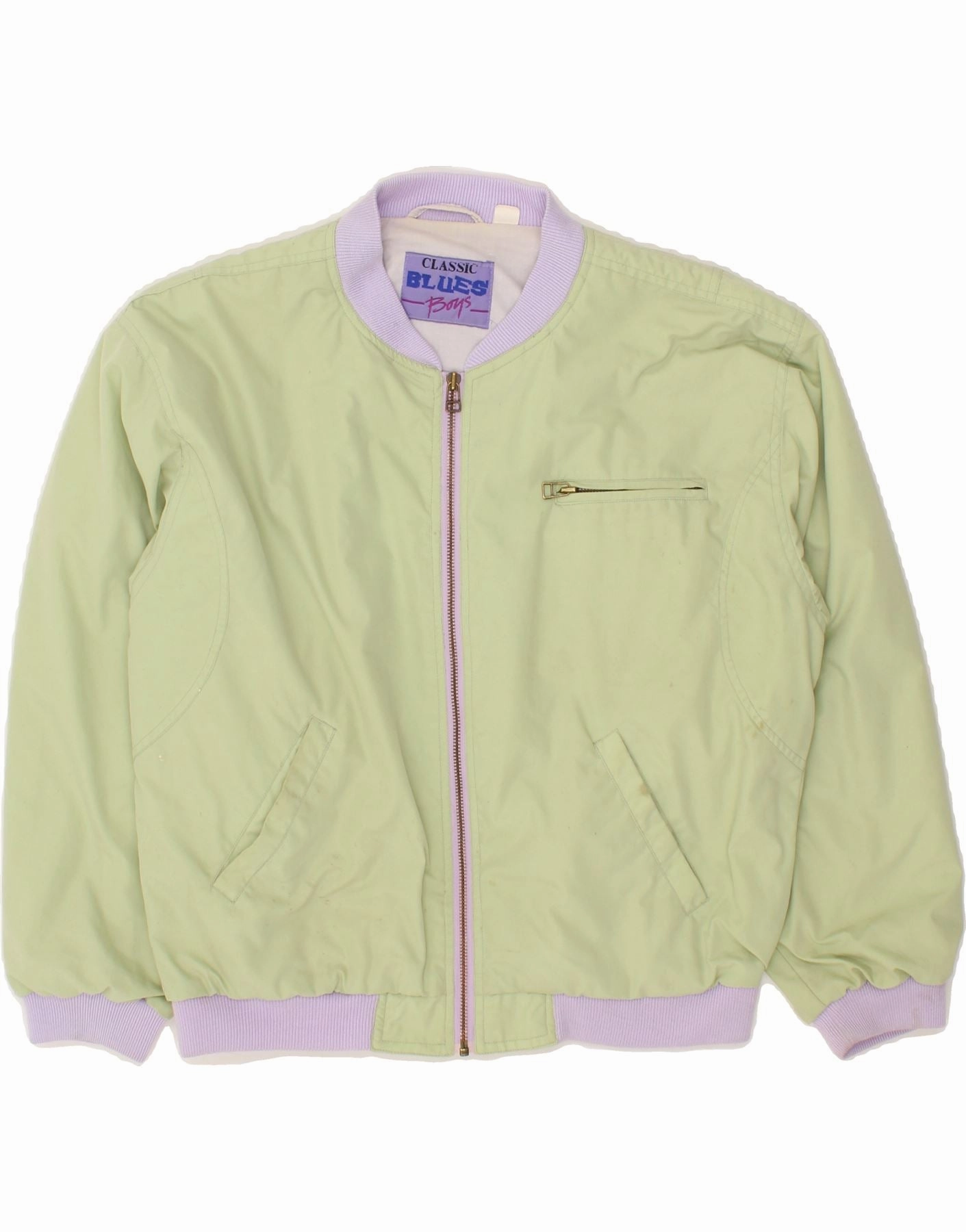 BLUES Boys Bomber Jacket 15-16 Years Green Cotton suitable for extreme sports Removable Inner Layer