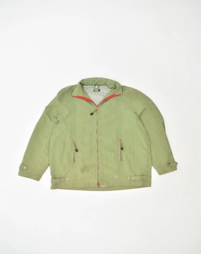 STEFANEL Boys Hooded Rain Jacket 12-13 Years Green Polyamide Elastic
