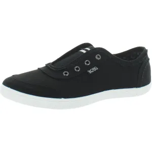 Bobs B Cute-Total Catch Womens Canvas Laceless Slip-On Sneakers Neat Design Path Strong