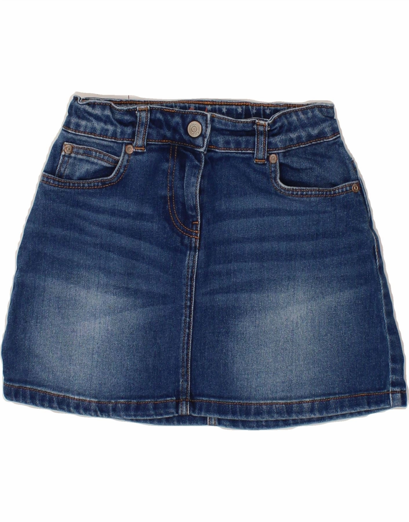 BODEN Girls Denim Skirt 9-10 Years W24 Blue Cotton Feminine Style