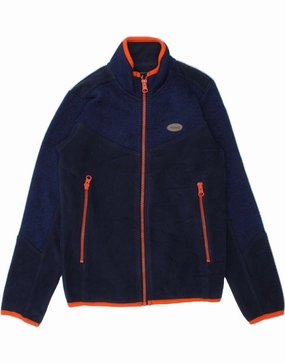 suitable for volunteer work mountain scene BRUGI Boys Fleece Gilet 8-9 Years Navy Blue Colourblock