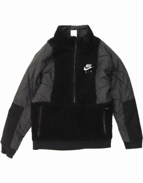 NIKE Boys Graphic Padded Jacket 12-13 Years Large Black Colourblock Bohemian Sell
