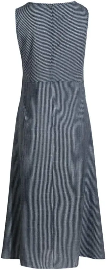 Boho Dress for Women Linen Dress 2025 Summer Sun Sleeveless Going Out Maxi Long Dresses with Pockects