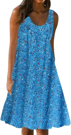 Boho Dresses for Women Dresses Crew Women Casual Daily Dresses Plain Cotton Neck Women's Dress 100 Cotton Dress