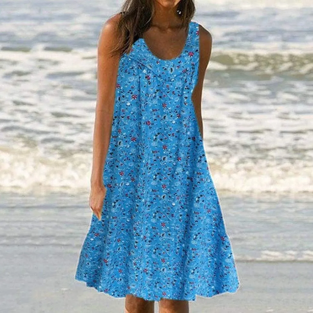 Boho Dresses for Women Dresses Crew Women Casual Daily Dresses Plain Cotton Neck Women's Dress 100 Cotton Dress