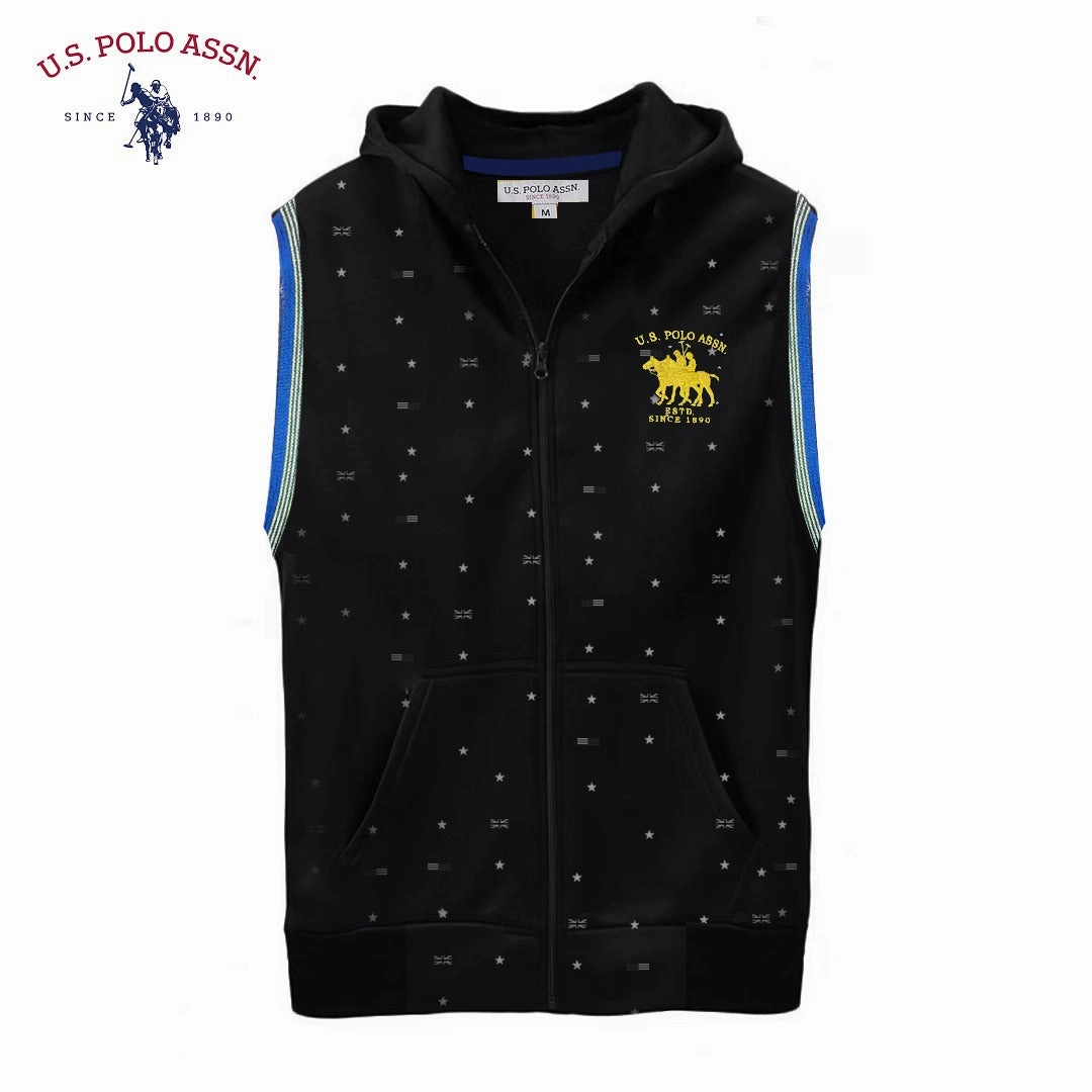 USPA ASSN ARMLESS HOODIE Scoop neck Cozy Essentials