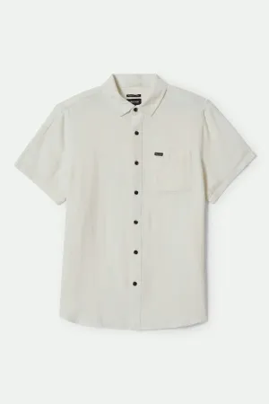 Versatile Outfit Social Meetup Charter Organic Cotton Linen Blend S/S Shirt - Egret White