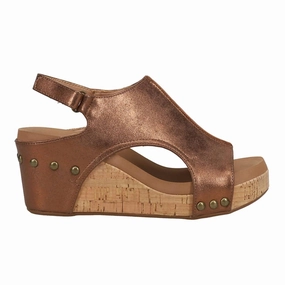 Dynamic Lift Women's Wedge Sandals In Antique Bronze