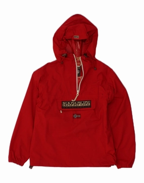 Wrinkle Resistant Contribute NAPAPIJRI Boys Hooded Anorak Jacket 11-12 Years Red Nylon