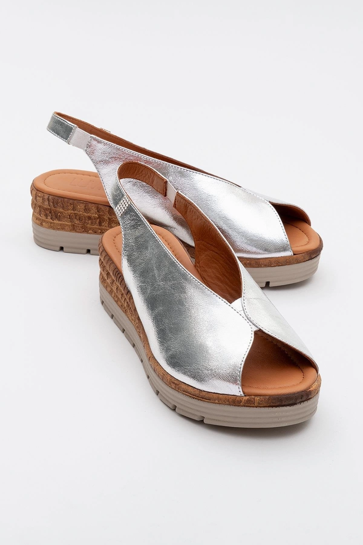 Relax Mode Edge Comfort Blom Leather Platform Sandal