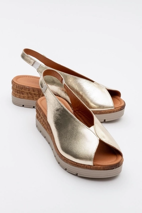 Blom Leather Platform Sandal Wide Mood Lift Edge