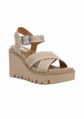 Women's Cienna Wedge Sandal In Nude Flexible Mood Flexible Style