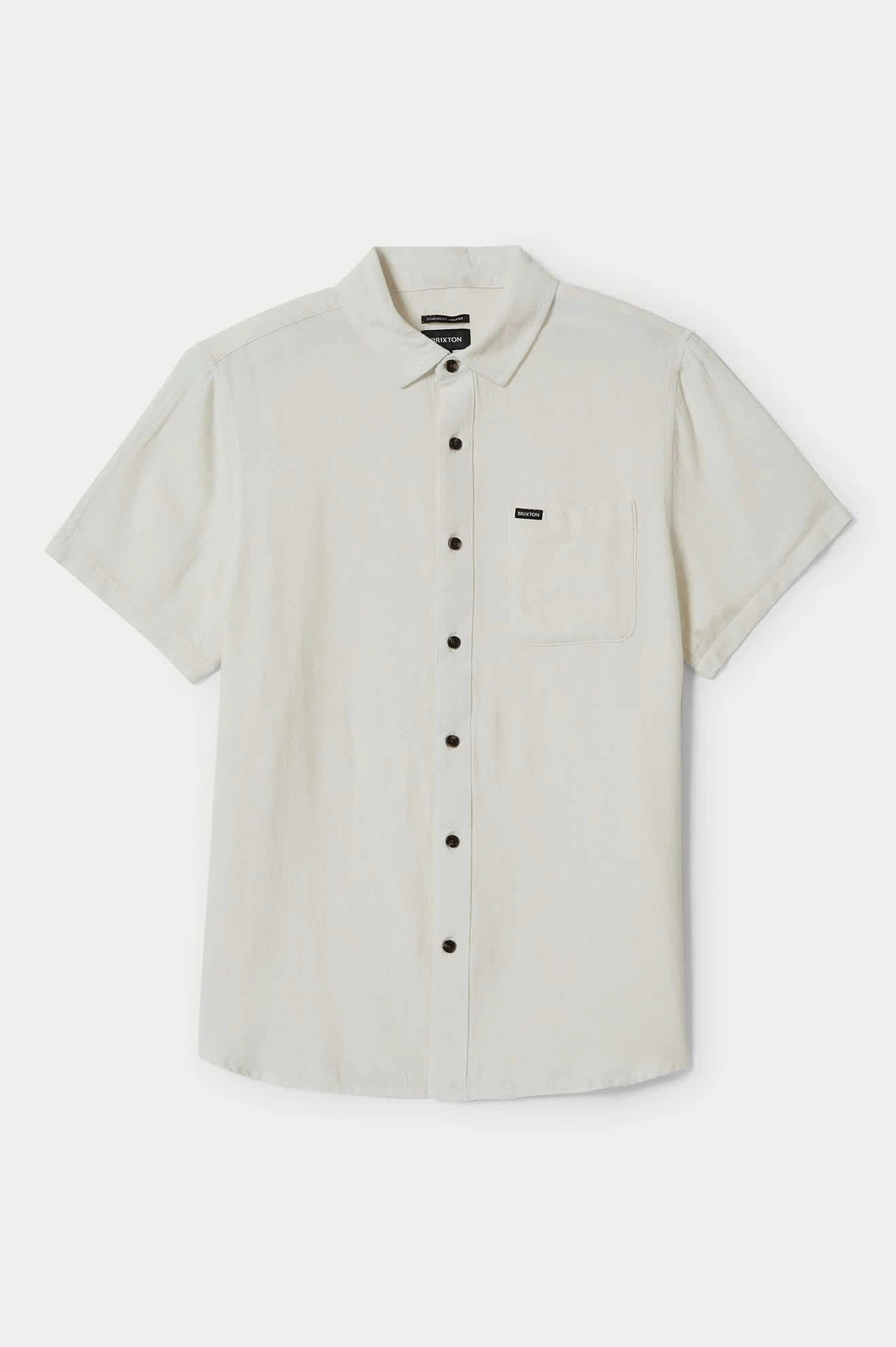 Versatile Outfit Social Meetup Charter Organic Cotton Linen Blend S/S Shirt - Egret White