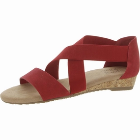 Comfort Line Print Fun REFLEX Womens Faux Suede Open Toe Wedge Sandals