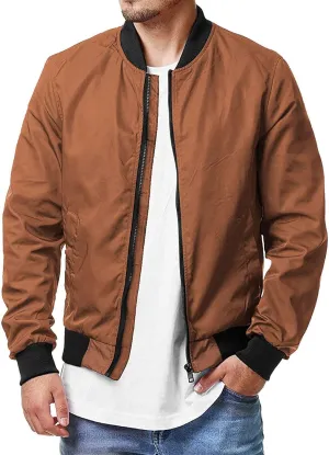 Bomber Jacket Men Mens Bomber Jacket Lightweight Slim Fit Softshell Windbreaker
