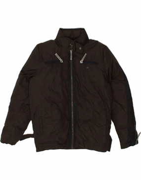 Vanity Multi Pocket Design BREMA Boys Padded Jacket 12-13 Years Small Brown Nylon