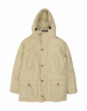 Christmas WOOLRICH Boys Hooded Padded Jacket 11-12 Years Beige Nylon