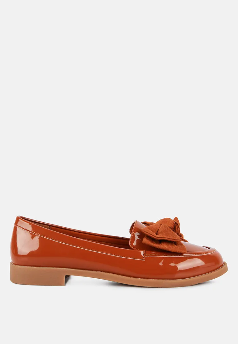 Practical Comfort Shoes bowberry bow-tie patent loafers