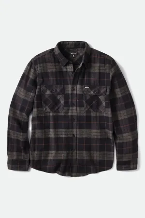 Bowery L/S Flannel - Black/Charcoal Loose Comfort Sophisticated Look