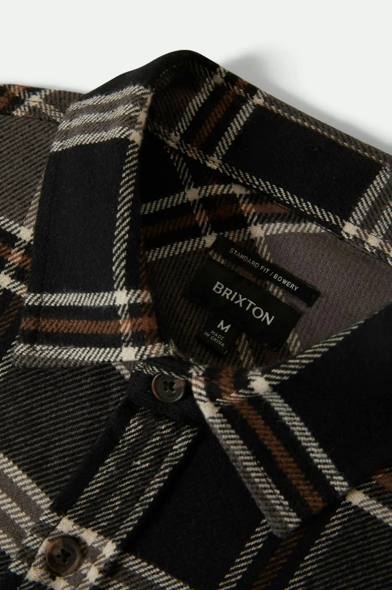 Bowery L/S Flannel - Black/Charcoal/Pinecone Floral Motif Timeless Classic