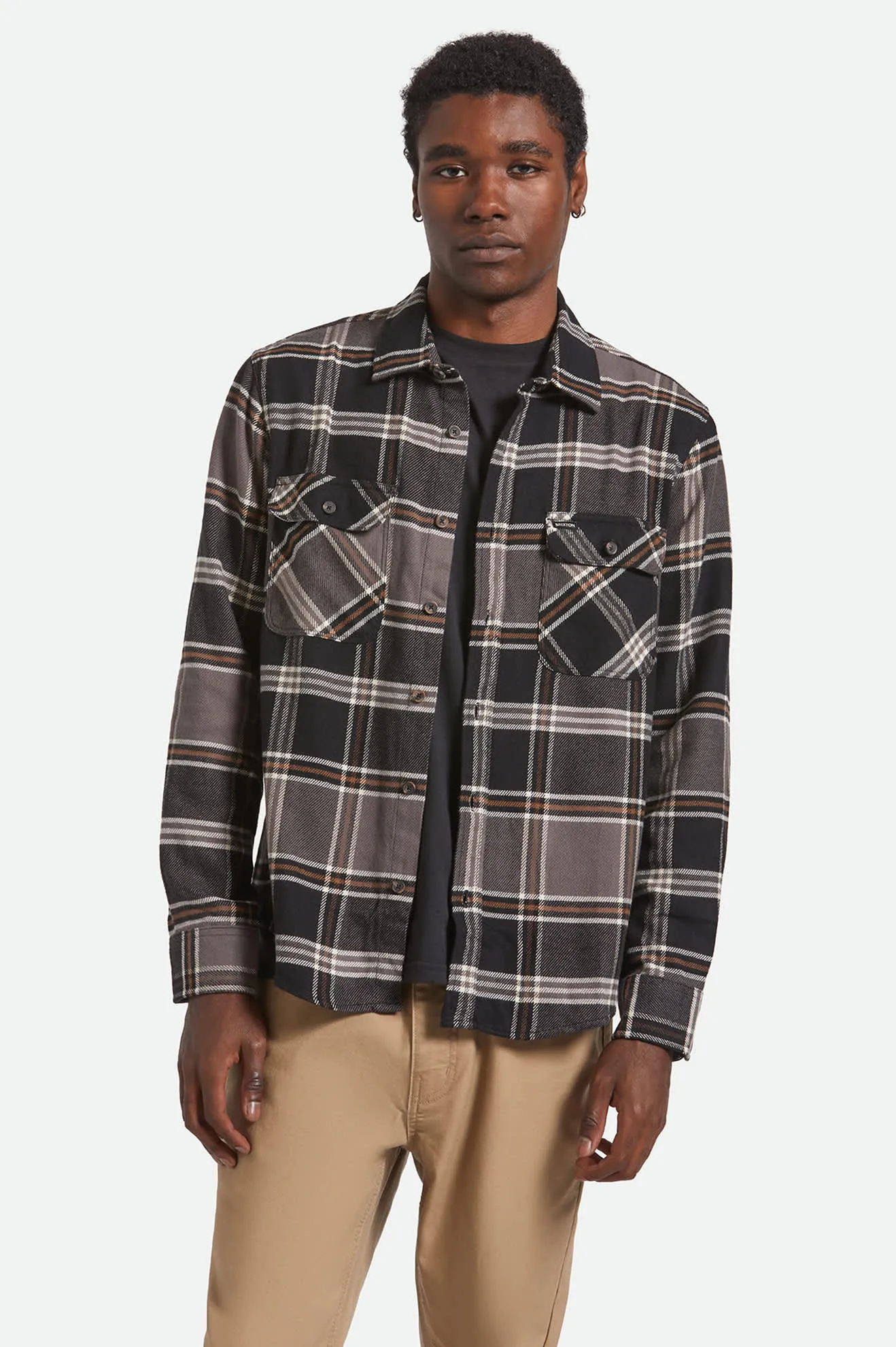 Bowery L/S Flannel - Black/Charcoal/Pinecone Anti-static Cocktail Event