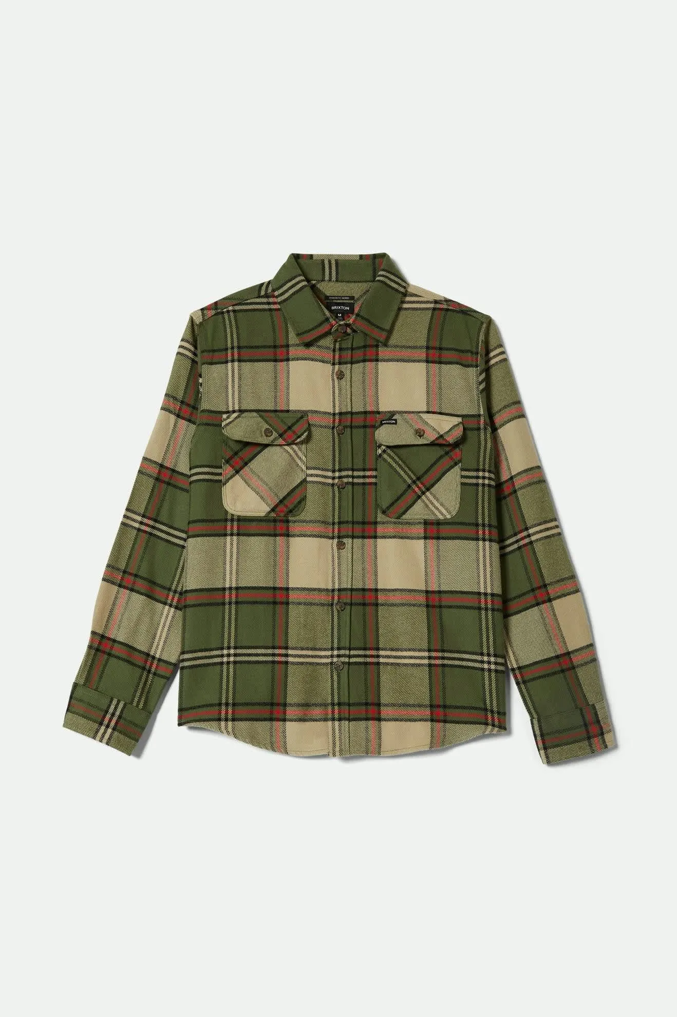 Bowery L/S Flannel - Wild Green/Elm/Adrenaline Rush Classy Detail Relaxed Silhouette