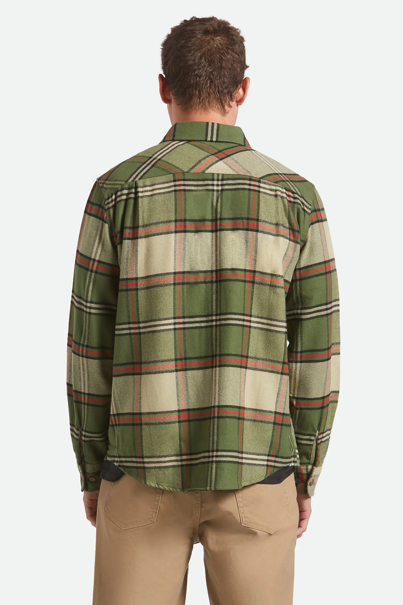 Preppy Vibe Interview Ready Bowery L/S Flannel - Wild Green/Elm/Adrenaline Rush