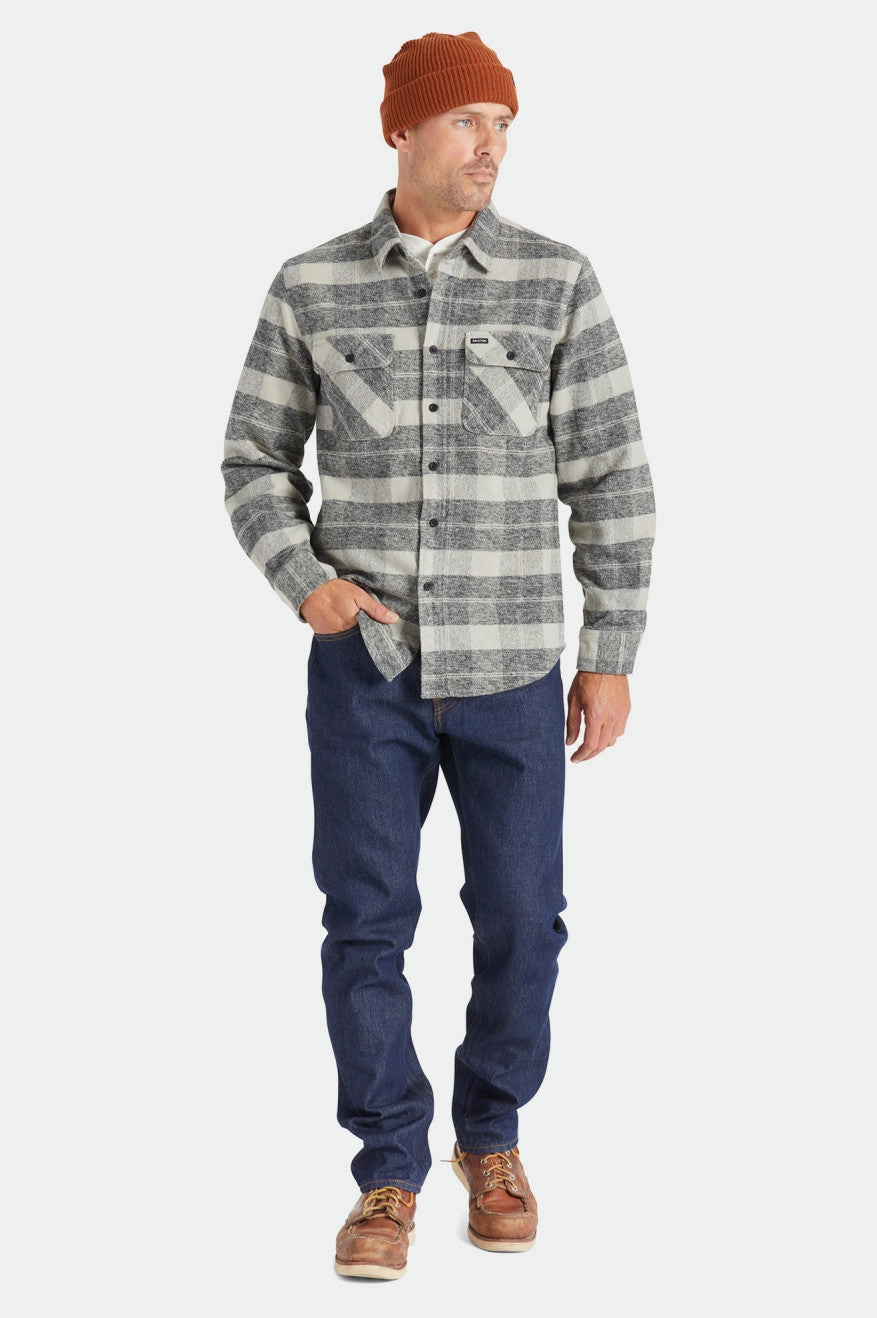Runway Inspired Bowery Heavyweight Flannel - Black/Charcoal