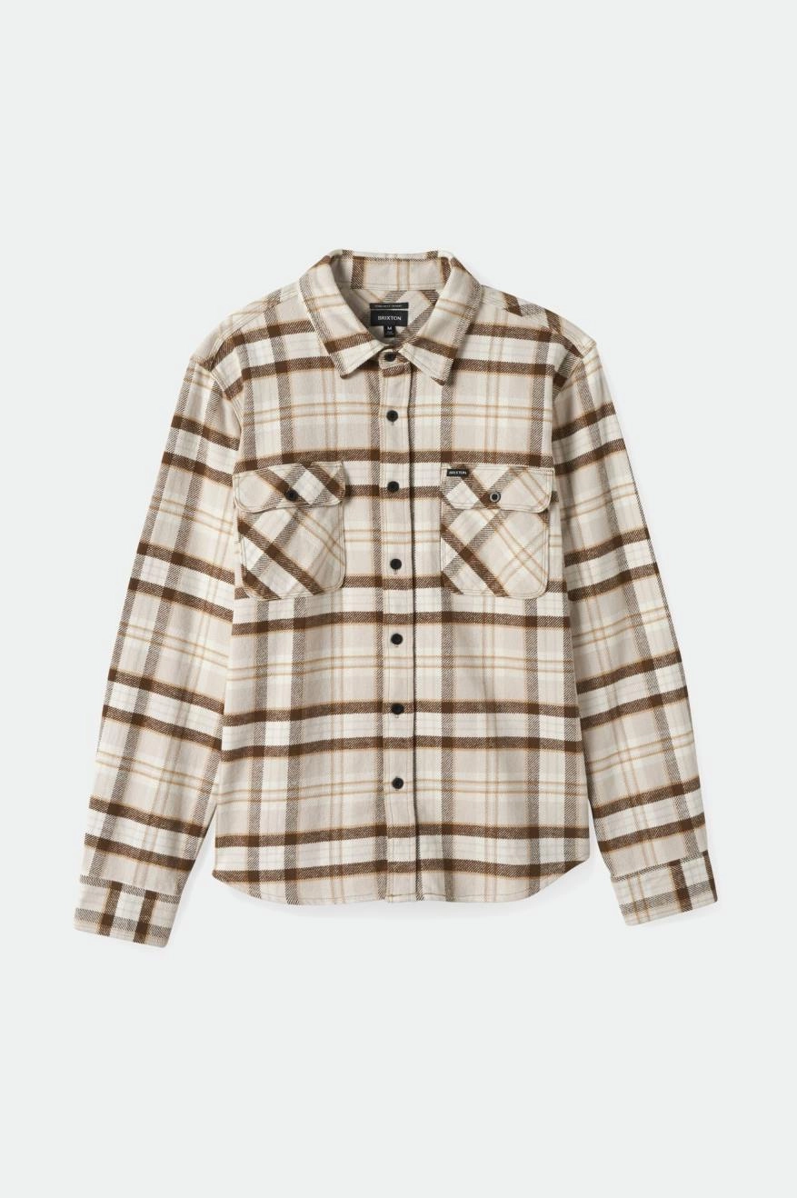 Outdoor Gear Smart Look Bowery Heavyweight L/S Flannel - Beige/Off White/Desert Palm