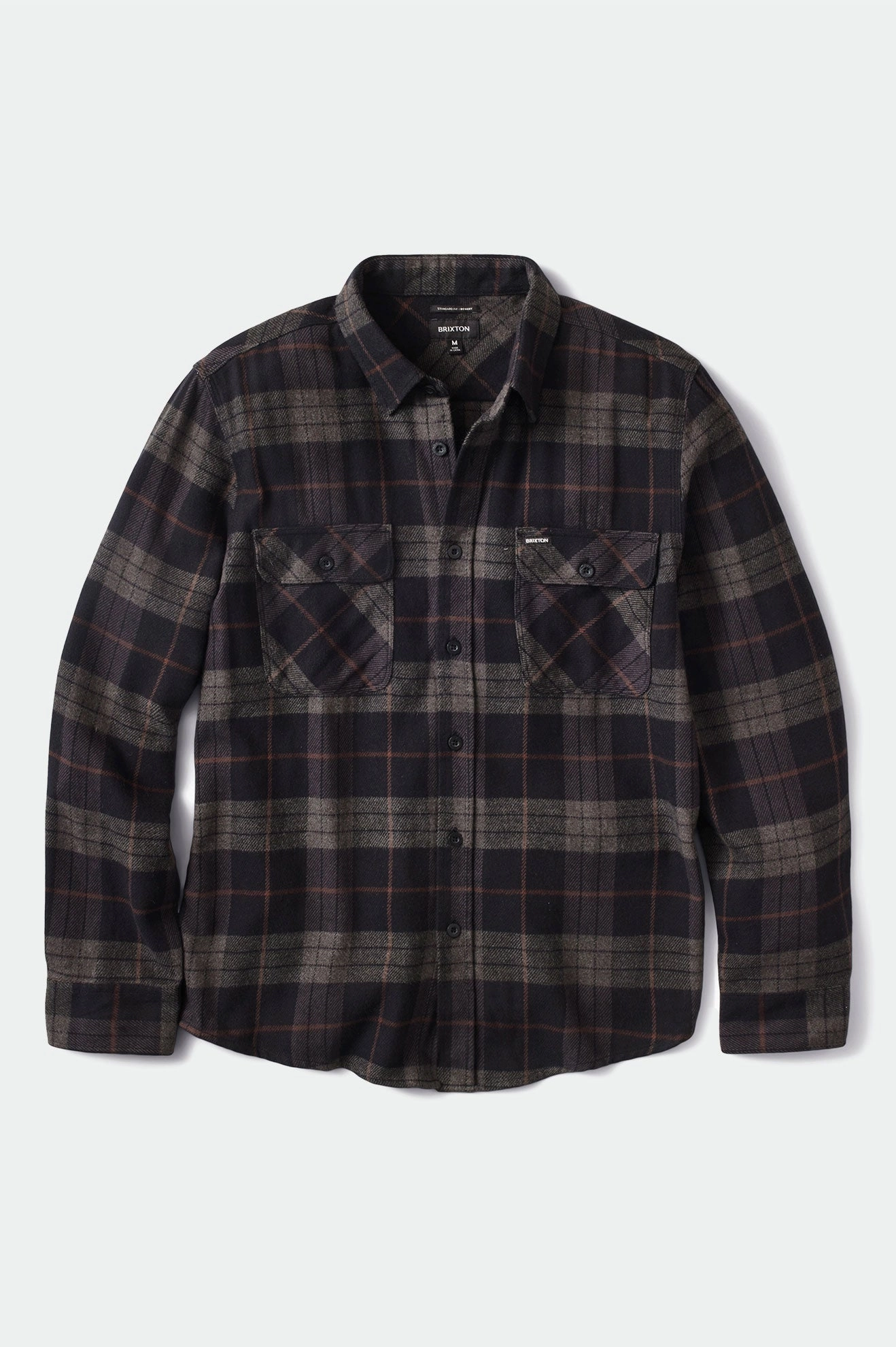 Bowery L/S Flannel - Black/Charcoal Loose Comfort Sophisticated Look