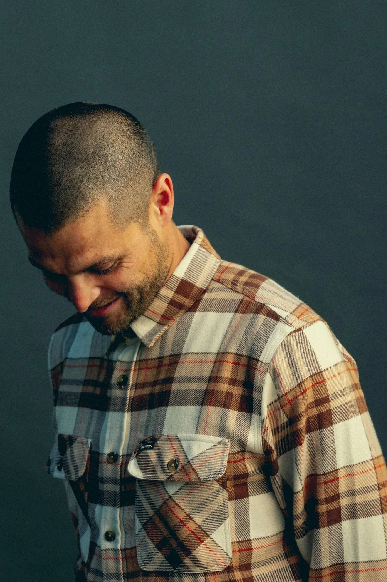 Bowery L/S Flannel - Whitecap/Pinecone Brown/Burro Brown Double Stitched Seams Non Irritating Tags